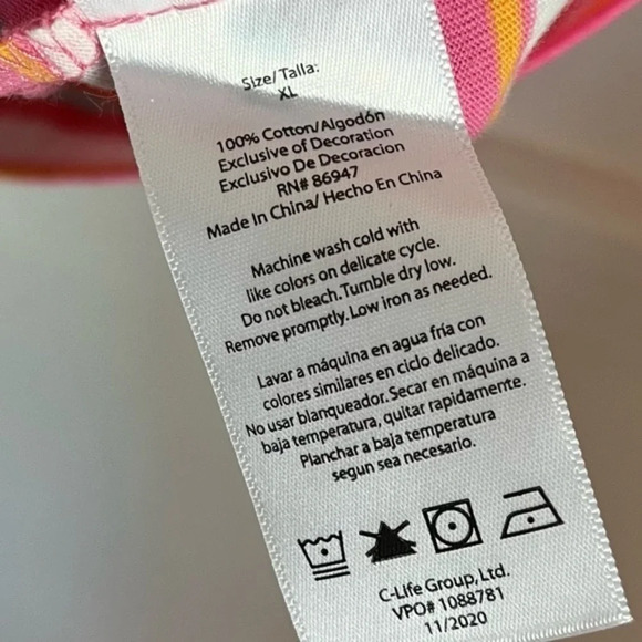 Nickelodeon • Pink Striped Rugrats Chuckie Tee Shirt - Picture 3 of 4